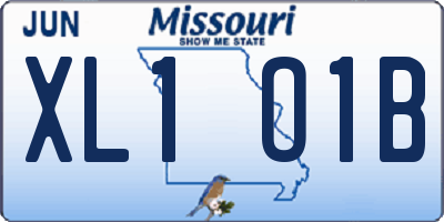 MO license plate XL1O1B