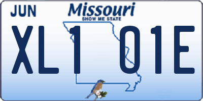 MO license plate XL1O1E