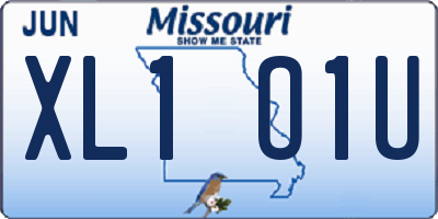 MO license plate XL1O1U