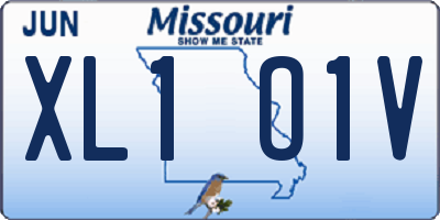 MO license plate XL1O1V