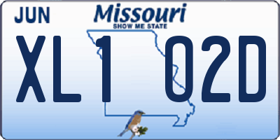 MO license plate XL1O2D