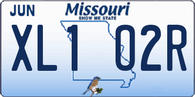 MO license plate XL1O2R