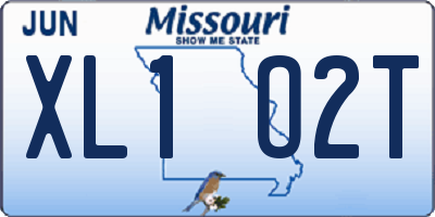 MO license plate XL1O2T