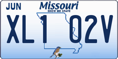 MO license plate XL1O2V