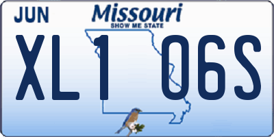 MO license plate XL1O6S