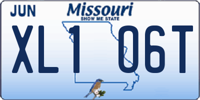 MO license plate XL1O6T