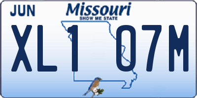 MO license plate XL1O7M