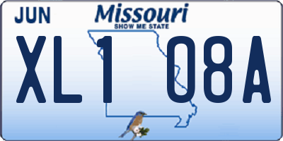 MO license plate XL1O8A