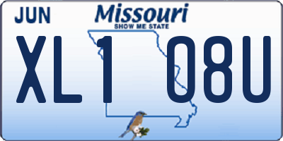MO license plate XL1O8U