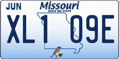 MO license plate XL1O9E