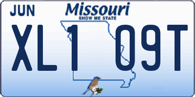 MO license plate XL1O9T