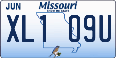 MO license plate XL1O9U