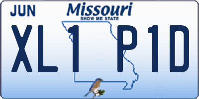 MO license plate XL1P1D