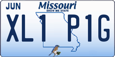 MO license plate XL1P1G