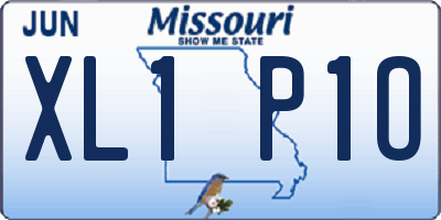 MO license plate XL1P1O