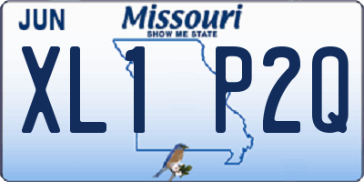 MO license plate XL1P2Q