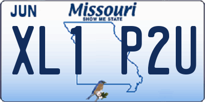 MO license plate XL1P2U