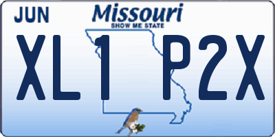 MO license plate XL1P2X
