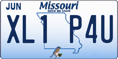 MO license plate XL1P4U