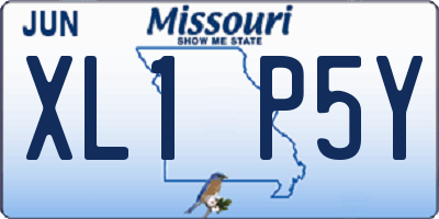 MO license plate XL1P5Y