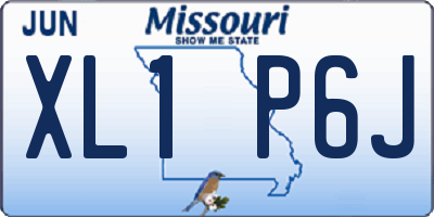 MO license plate XL1P6J