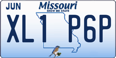 MO license plate XL1P6P