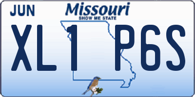 MO license plate XL1P6S