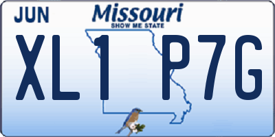 MO license plate XL1P7G