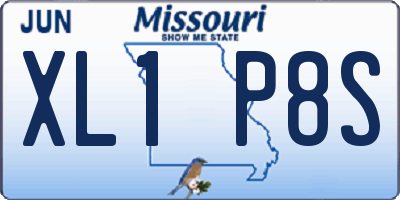 MO license plate XL1P8S