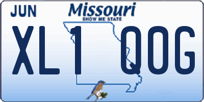 MO license plate XL1Q0G
