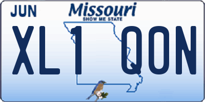 MO license plate XL1Q0N