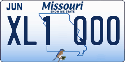 MO license plate XL1Q0O