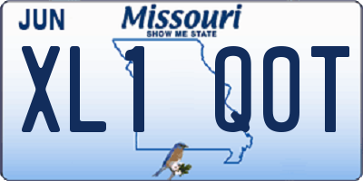 MO license plate XL1Q0T