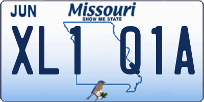 MO license plate XL1Q1A