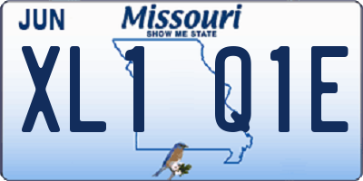MO license plate XL1Q1E