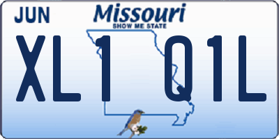 MO license plate XL1Q1L