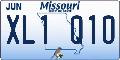 MO license plate XL1Q1O