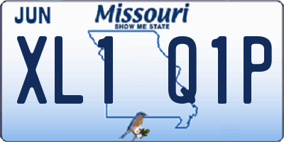 MO license plate XL1Q1P