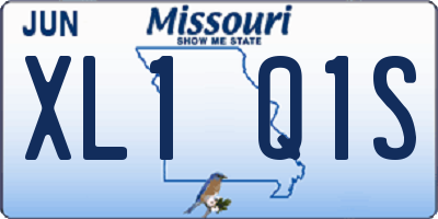 MO license plate XL1Q1S