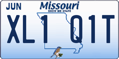 MO license plate XL1Q1T
