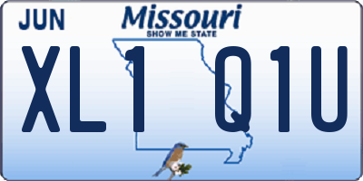 MO license plate XL1Q1U