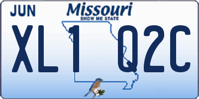 MO license plate XL1Q2C