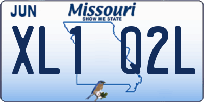 MO license plate XL1Q2L
