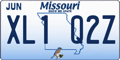 MO license plate XL1Q2Z