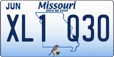 MO license plate XL1Q3O