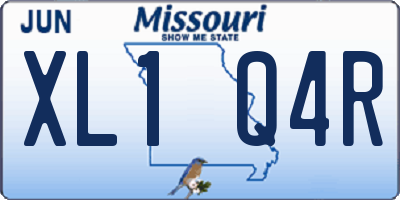 MO license plate XL1Q4R