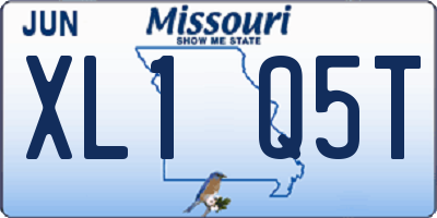 MO license plate XL1Q5T
