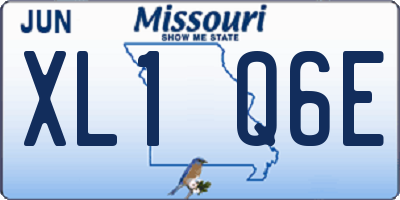 MO license plate XL1Q6E