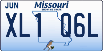 MO license plate XL1Q6L