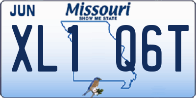 MO license plate XL1Q6T